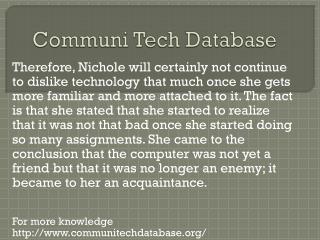 www.communitechdatabase.org
