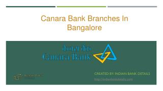 MICR code Canara Bank Branches In Bangalore
