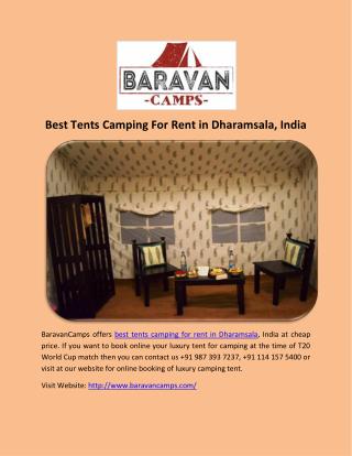 Best Tents Camping For Rent in Dharamsala, India