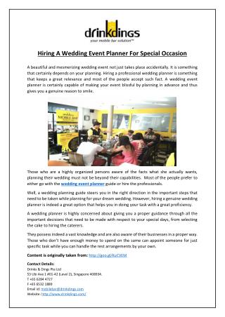 Hiring A Wedding Event Planner For Special Occasion