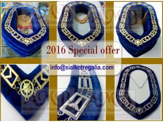 Blue lodge Masonic chain collar Gold