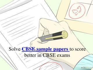 Prepare yourself with CBSE sample papers