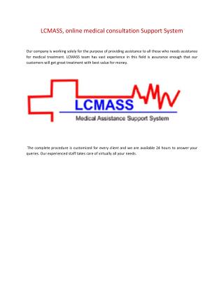 LCMASS, online medical consultation Support System