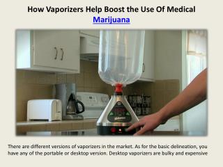 How Vaporizers Help Boost the Use Of Medical Marijuana
