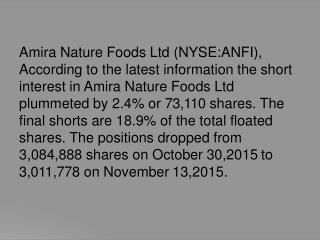 Stock Sentiment And ABR Update Amira Nature Foods Ltd (NYSE:ANFI)