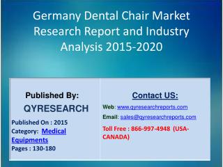 Germany Dental Chair Market 2015 Industry Growth, Outlook, Development and Analysis