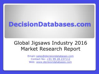 Global Jigsaws Market and Forecast Report 2016-2020