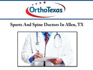 Sports and Spine Doctors In Allen, TX
