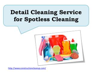 Detail Cleaning Service for Spotless Cleaning