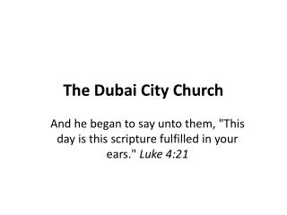 Dubai City Church