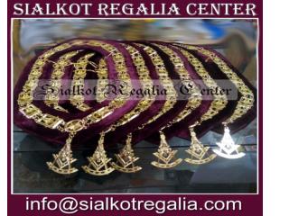 Masonic Past Master chain collar with Jewels