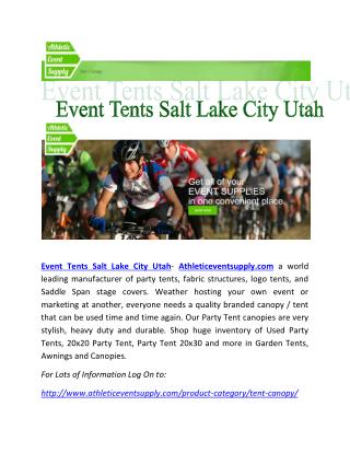 Event Tents Salt Lake City Utah -Athleticeventsupply.com