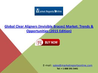 New Study on Global Clear Aligners (Invisible Braces) Market 2015 Trends and Opportunities