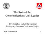 The Role of the Communications Unit Leader