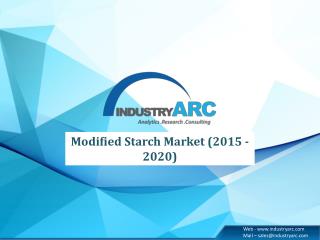 Food & Beverage industry accounts for a major share in modified starch market