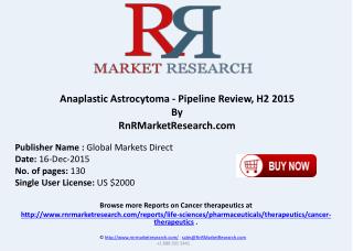 Anaplastic Astrocytoma Pipeline Review H2 2015