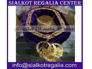 Regalia Masonic Grand Lodge chain collar purple velvet