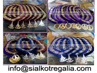Masonic Chain collar silver finish