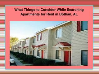 Choose Apartments In Dothan With In Your Budget