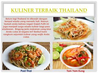 Kuliner Terbaik Thailand