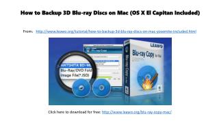 How to backup 3 d blu ray discs on mac (os x el capitan included)