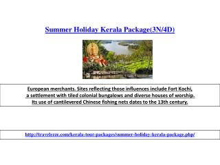 Summer Holiday Kerala Package(3N/4D)