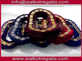 Silver Masonic Blue Lodge chain collar