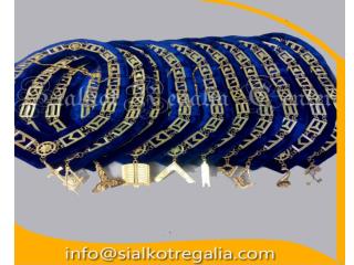 Officer chain collar Blue Lodge plus jewels