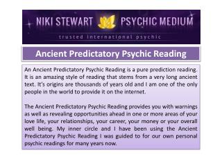 Ancient Predictatory Psychic Reading