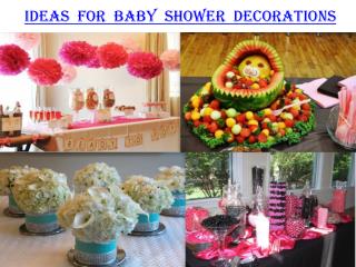 Ideas for Baby Shower Decorations