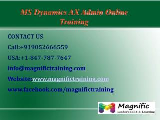 Microsoft Dynamics Ax Administrator Online Training in Australia