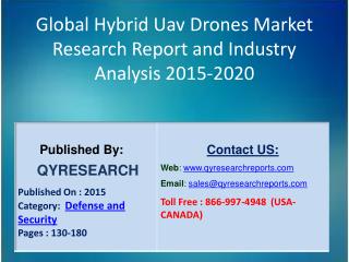 Global Hybrid Uav Drones Market 2015 Industry Analysis, Research, Trends, Growth and Forecasts