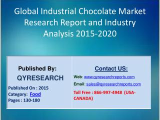 Global Industrial Chocolate Market 2015 Industry Growth, Outlook, Development and Analysis