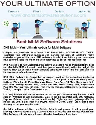 Dmlm0004 dnb mlm – your ultimate option for mlm software 2015 01 22
