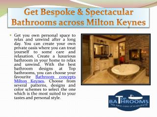 Get Bespoke & Spectacular Bathrooms Across Milton Keynes