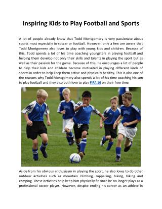 Inspiring Kids to Play Football and Sports