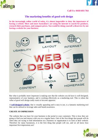 The marketing benefits of good web design