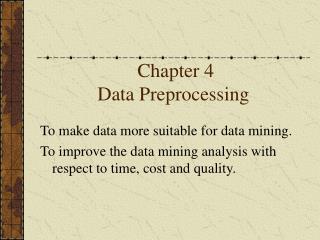 Chapter 4 Data Preprocessing