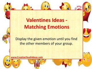 Valentines Ideas - Matching Emotions