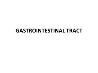 GASTROINTESTINAL TRACT