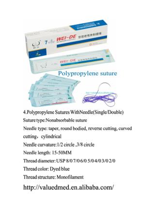 Surgical sutures&needles