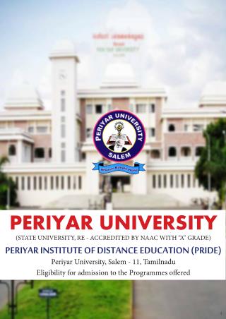 Template Periyar University | Distance Education