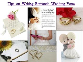 Tips on Writing Romantic Wedding Vows