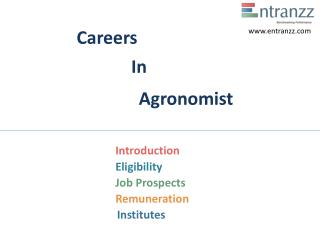 Careers In Agronomist