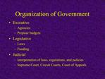Organization of Government