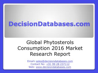 Phytosterols Consumption Market Analysis 2016 Development Trends