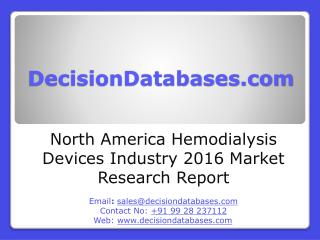 North America Hemodialysis Devices Industry- Size, Share and Market Forecasts 2021