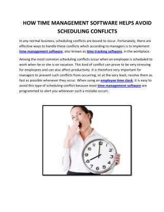 How Time Management Software Helps Avoid Scheduling Conflicts