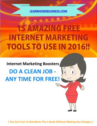 15 No Cost Internet Marketing Tools That You Can Use Right Now