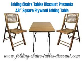 Folding Chairs Tables Discount Presents 48 Inches Square Plywood Folding Table